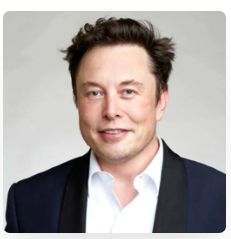 Elon musk in a suit and tie.